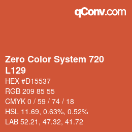 Código de color: Zero Color System 720 - L129 | qconv.com