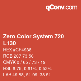 Código de color: Zero Color System 720 - L130 | qconv.com