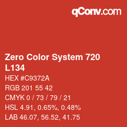 Color code: Zero Color System 720 - L134 | qconv.com