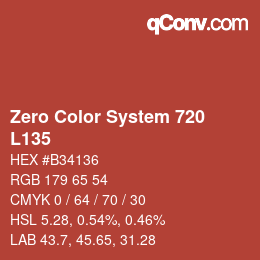 Farbcode: Zero Color System 720 - L135 | qconv.com