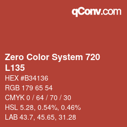 Color code: Zero Color System 720 - L135 | qconv.com