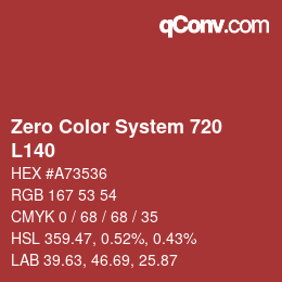 Código de color: Zero Color System 720 - L140 | qconv.com