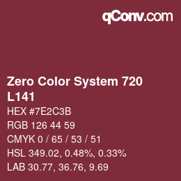 Farbcode: Zero Color System 720 - L141 | qconv.com