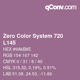Farbcode: Zero Color System 720 - L145 | qconv.com