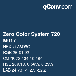 Código de color: Zero Color System 720 - M017 | qconv.com