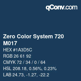 Code couleur: Zero Color System 720 - M017 | qconv.com