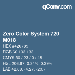 Code couleur: Zero Color System 720 - M018 | qconv.com