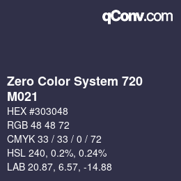 Código de color: Zero Color System 720 - M021 | qconv.com