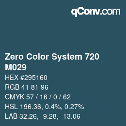 カラーコード: Zero Color System 720 - M029 | qconv.com