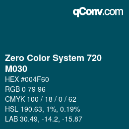 Código de color: Zero Color System 720 - M030 | qconv.com