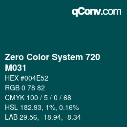 Farbcode: Zero Color System 720 - M031 | qconv.com