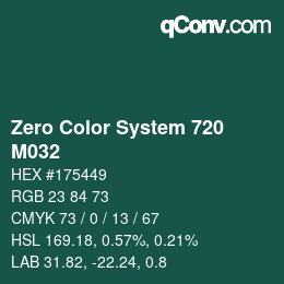 カラーコード: Zero Color System 720 - M032 | qconv.com