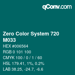 Código de color: Zero Color System 720 - M033 | qconv.com