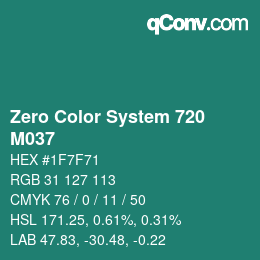 カラーコード: Zero Color System 720 - M037 | qconv.com