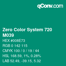 Color code: Zero Color System 720 - M039 | qconv.com