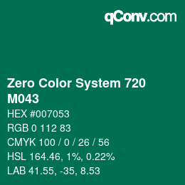Farbcode: Zero Color System 720 - M043 | qconv.com