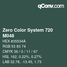 カラーコード: Zero Color System 720 - M048 | qconv.com