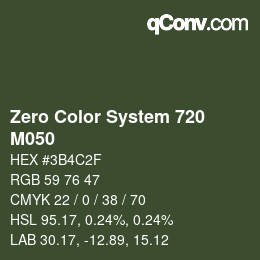 Código de color: Zero Color System 720 - M050 | qconv.com