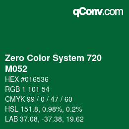 カラーコード: Zero Color System 720 - M052 | qconv.com