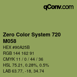 Código de color: Zero Color System 720 - M058 | qconv.com