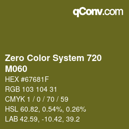 Código de color: Zero Color System 720 - M060 | qconv.com