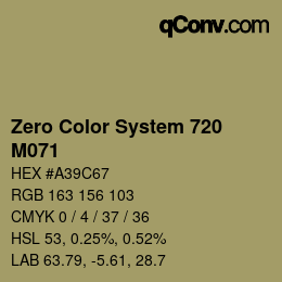 Color code: Zero Color System 720 - M071 | qconv.com