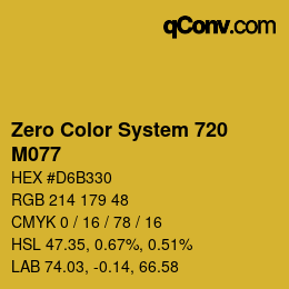 カラーコード: Zero Color System 720 - M077 | qconv.com