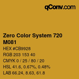 Color code: Zero Color System 720 - M081 | qconv.com