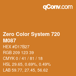 カラーコード: Zero Color System 720 - M087 | qconv.com