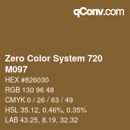 Color code: Zero Color System 720 - M097 | qconv.com