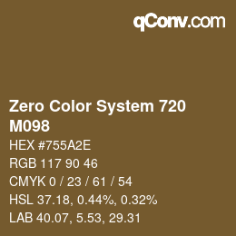 Código de color: Zero Color System 720 - M098 | qconv.com