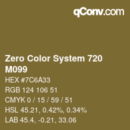 Color code: Zero Color System 720 - M099 | qconv.com