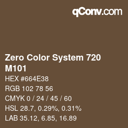 Farbcode: Zero Color System 720 - M101 | qconv.com