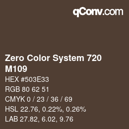 Farbcode: Zero Color System 720 - M109 | qconv.com