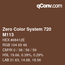 Código de color: Zero Color System 720 - M113 | qconv.com
