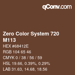 カラーコード: Zero Color System 720 - M113 | qconv.com