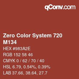 カラーコード: Zero Color System 720 - M134 | qconv.com