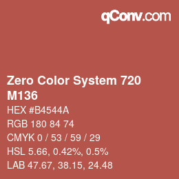 Color code: Zero Color System 720 - M136 | qconv.com