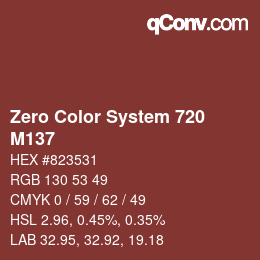 Code couleur: Zero Color System 720 - M137 | qconv.com