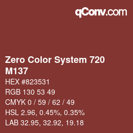 カラーコード: Zero Color System 720 - M137 | qconv.com