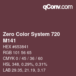 Color code: Zero Color System 720 - M141 | qconv.com