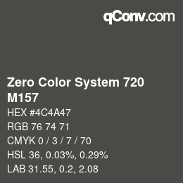 Color code: Zero Color System 720 - M157 | qconv.com