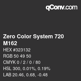 Código de color: Zero Color System 720 - M162 | qconv.com