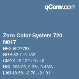 Farbcode: Zero Color System 720 - N017 | qconv.com