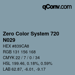 Farbcode: Zero Color System 720 - N029 | qconv.com