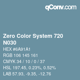 Código de color: Zero Color System 720 - N030 | qconv.com