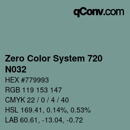 Código de color: Zero Color System 720 - N032 | qconv.com