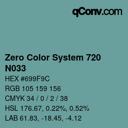 Código de color: Zero Color System 720 - N033 | qconv.com