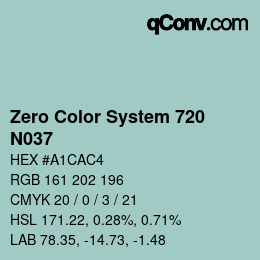 Farbcode: Zero Color System 720 - N037 | qconv.com