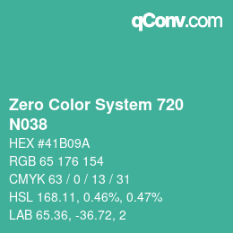 カラーコード: Zero Color System 720 - N038 | qconv.com